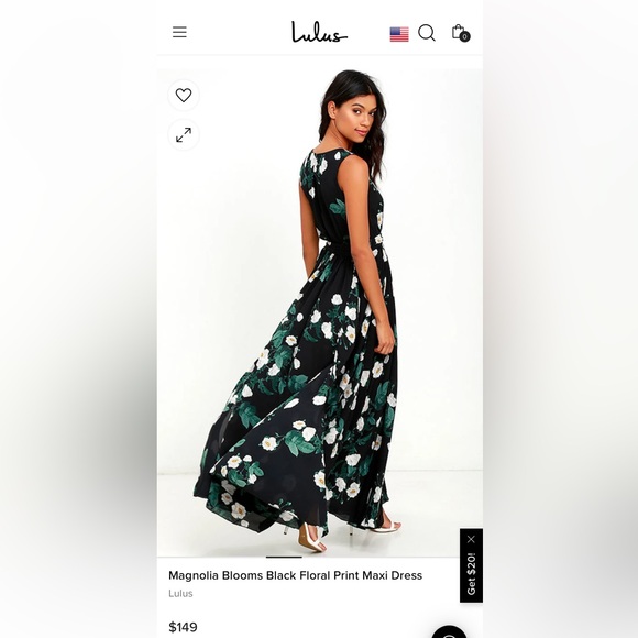 NWOT Lulus magnolia blooms floral maxi dress - Picture 3 of 11